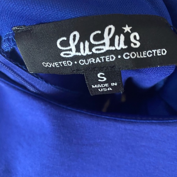 Lulu’s fit and flare royal blue dress. Size small. - Picture 3 of 3